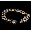 Image 3 : 1.76ctw Diamond Bracelet - 14KT Tri Color Gold