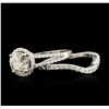 Image 3 : 14KT White Gold 2.19ctw Diamond Wedding Ring Set