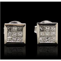 14KT White Gold 0.73ctw Diamond Earrings