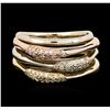 Image 1 : 14KT Three-Tone Gold 0.27ctw Diamond Ring