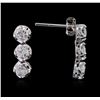 Image 2 : 14KT White Gold 1.27ctw Diamond Earrings