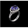 Image 3 : 14KT White Gold 3.64ct Tanzanite and Diamond Ring