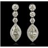Image 1 : 18KT White Gold 4.89ctw Diamond Earrings