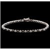 Image 1 : 1.58ctw Black Diamond Tennis Bracelet - 14KT White Gold