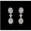 Image 1 : 2.25ctw Diamond Earrings - 18KT White Gold