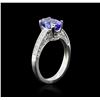 Image 3 : 2.71ct Tanzanite and Diamond Ring - 14KT White Gold