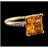 Image 2 : 14KT Yellow Gold 8.50ct Citrine and Diamond Ring