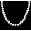 Image 1 : 11MM Freshwater Pearl Necklace With 14KT Yellow Gold Clasp