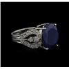 Image 2 : 10.23ct Sapphire and Diamond Ring - 14KT White Gold