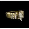 Image 2 : 14KT Yellow Gold 0.91ctw Diamond Ring