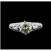Image 1 : 1.88ctw Fancy Brown Diamond Ring - 18KT White Gold