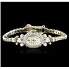 Image 1 : Hamilton 14KT White Gold 1.21ctw Diamond Vintage Ladies Watch