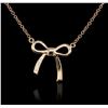 Image 2 : 14KT Rose Gold Bow Necklace