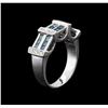 Image 3 : 14KT White Gold 0.98ctw Blue Diamond Ring