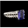 Image 2 : 14KT White Gold 2.57ct Tanzanite and Diamond Ring
