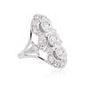 Image 2 : 14KT White Gold 1.08ctw Diamond Ring