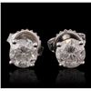 Image 1 : 14KT White Gold 1.34ctw Diamond Stud Earrings
