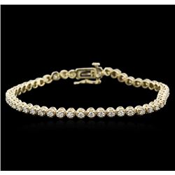 14KT Yellow Gold 2.00ctw Diamond Tennis Bracelet