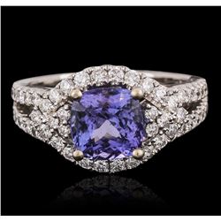 18KT White Gold 2.55ct Tanzanite and Diamond Ring