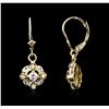 Image 2 : 14KT Yellow Gold 0.70ctw Diamond Earrings