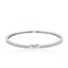 Image 2 : 14KT White Gold 1.01ctw Diamond Bangle Bracelet
