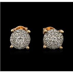 0.68ctw Diamond Earrings - 14KT Rose Gold