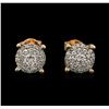 Image 1 : 0.68ctw Diamond Earrings - 14KT Rose Gold