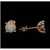 Image 2 : 0.68ctw Diamond Earrings - 14KT Rose Gold