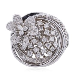 14KT White Gold 0.76ctw Diamond Ring