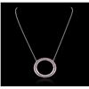 Image 1 : 14KT White Gold 2.00ctw Pink Sapphire Necklace