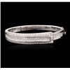 Image 1 : 18KT White Gold 6.47ctw Diamond Bangle Bracelet