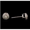 Image 2 : 14KT White Gold 0.52ctw Diamond Earrings