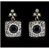 Image 1 : SILVER 15.26ctw Crystal Earrings