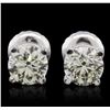 Image 1 : 14KT White Gold 1.00ctw Diamond Solitaire Earrings