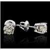 Image 2 : 14KT White Gold 1.00ctw Diamond Solitaire Earrings