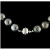Image 2 : Tahitian Cultured Pearl Necklace with 14KT White Gold Diamond Ball Clasp