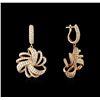 Image 2 : 2.45ctw Diamond Earrings - 18KT Rose Gold