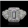 Image 1 : 14KT White Gold 3.52ctw Diamond Ring