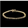 Image 1 : 14KT Yellow Gold 2.25ctw Diamond Tennis Bracelet