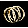 Image 2 : 14KT Yellow Gold 0.91ctw Diamond Ring