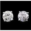 Image 1 : 14KT White Gold 1.17ctw Diamond Stud Earrings
