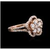 Image 2 : 14KT Rose Gold 1.19ctw Diamond Ring