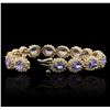 Image 3 : 14KT Yellow Gold 9.45ctw Tanzanite and Diamond Bracelet