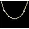 Image 2 : 14KT White Gold 51.57ctw Rough Diamond Necklace