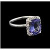 Image 2 : 2.55ct Tanzanite and Diamond Ring - 14KT White Gold