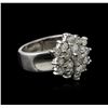 Image 2 : 14KT White Gold 1.55ctw Diamond Ring
