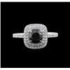 Image 1 : 1.23ctw Black Diamond Ring - 14KT White Gold