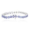 Image 2 : 14KT White Gold 11.20ctw Tanzanite and Diamond Bracelet