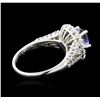 Image 3 : 14KT White Gold 1.90ct Tanzanite and Diamond Ring