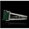 Image 2 : Platinum 3.63ct Emerald and Diamond Ring